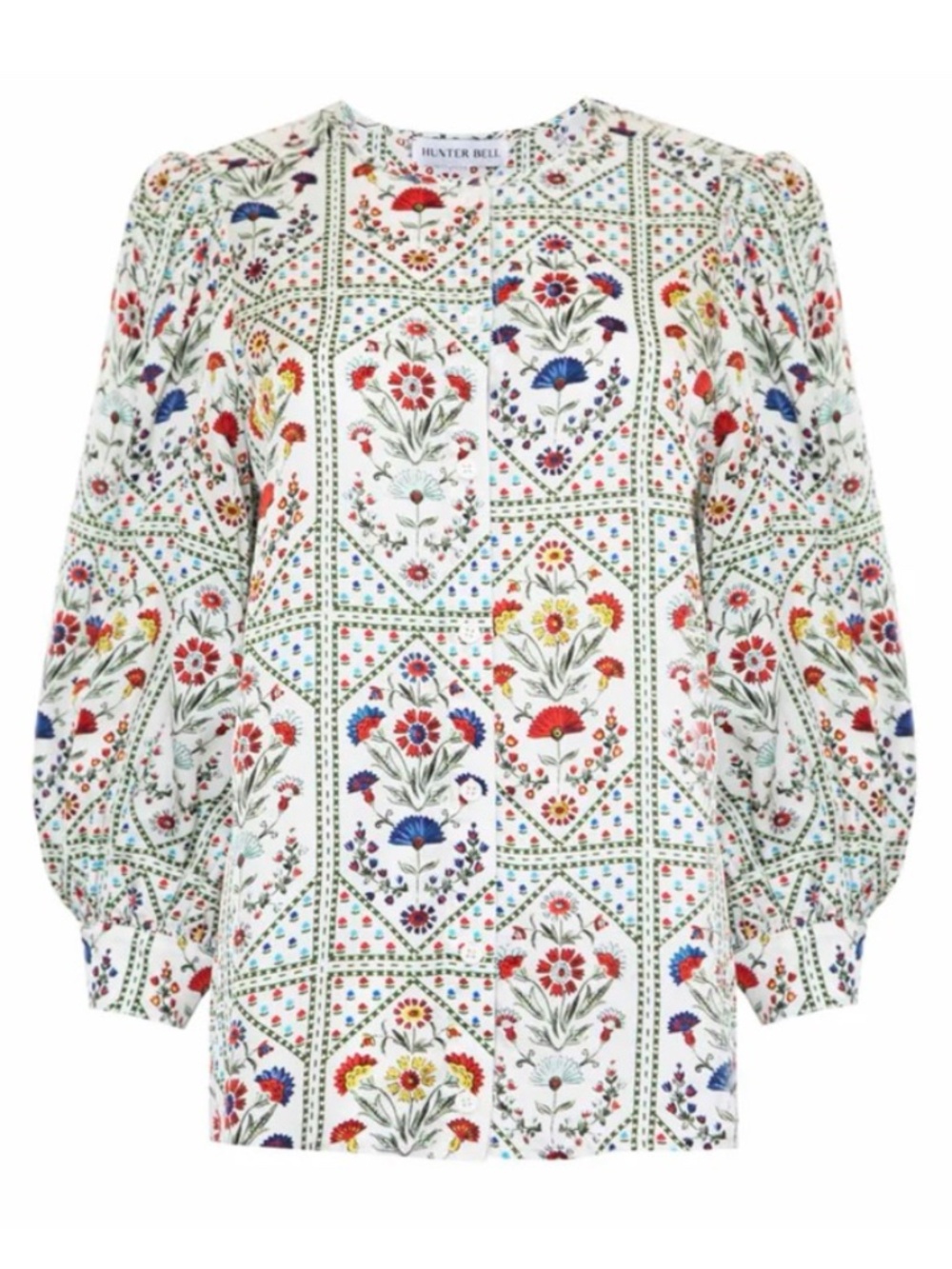 Hunter Bell Finley Blouse Cream Trellis Size XS NWOT